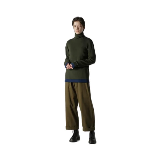 Rib Oversized High Neck Knit