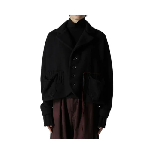 Knit Conbination Short Jacket