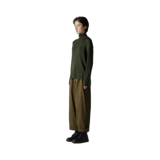 Rib Oversized High Neck Knit