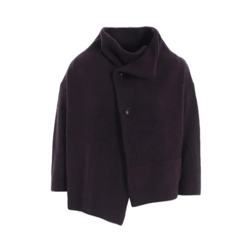 Wool Jersey Snap Button Cardigan
