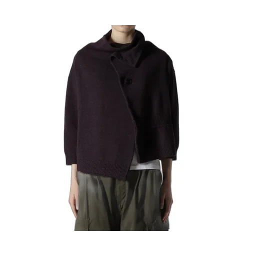 Wool Jersey Snap Button Cardigan
