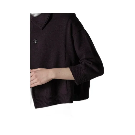 Wool Jersey Snap Button Cardigan