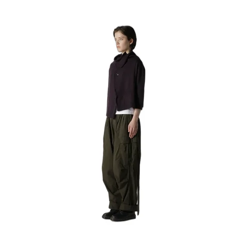 Wool Jersey Snap Button Cardigan