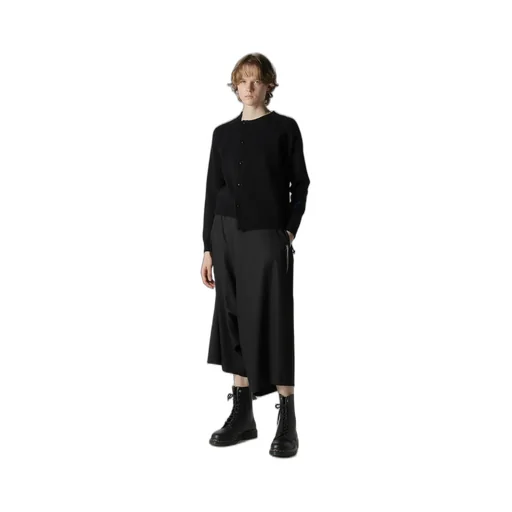 Intarsia Asymmeteric Cardigan