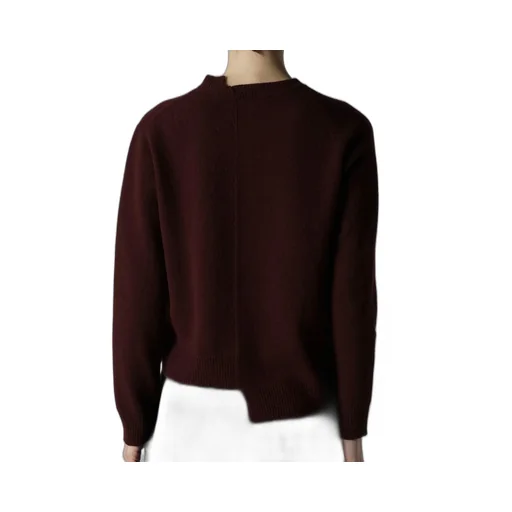 Intarsia Asymmeteric Pullover