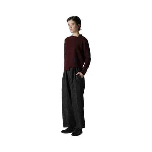 Intarsia Asymmeteric Pullover
