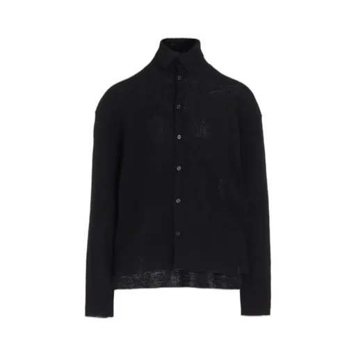 Rib High Neck Knit Cardigan
