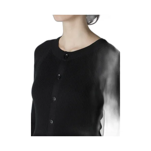 Cotton Rib Double Sleeve Short Cardigan