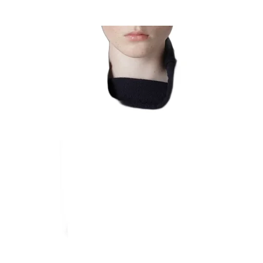 Hard-Twisted Block Intarsia High-Neck Pullover