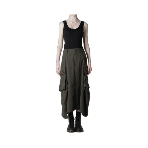Cotton/Linen Cargo Skirt