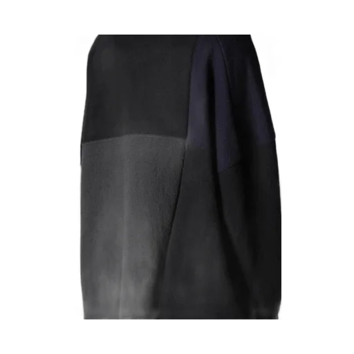 Hard-Twisted Block Intarsia Short Dress Pullover