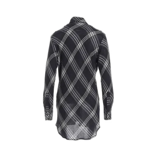 Gauze Plaid Shoulder Loop Blouse