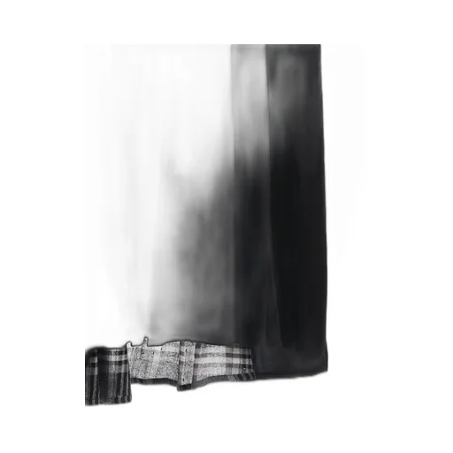 Gauze Plaid Frill Gather Skirt