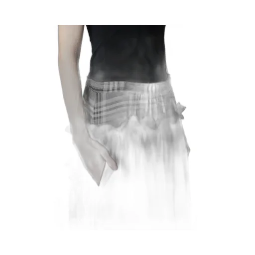 Gauze Plaid Frill Gather Skirt