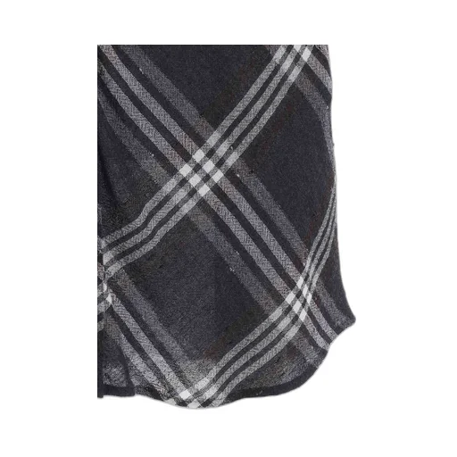 Gauze Plaid Shoulder Loop Blouse