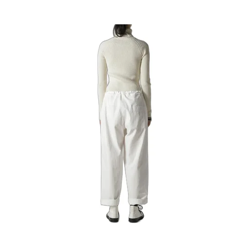 Cotton Twill Straight String Pants
