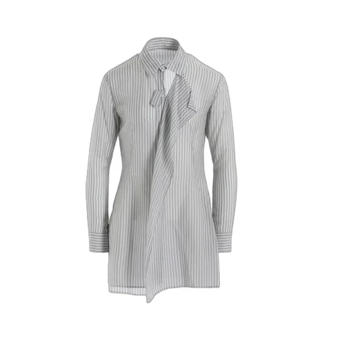 Cupro Stripe Front Cloth Shirt