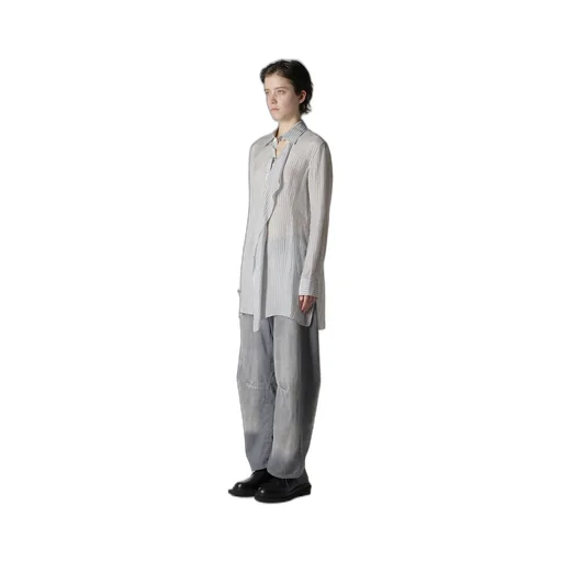 Cupro Stripe Front Cloth Shirt