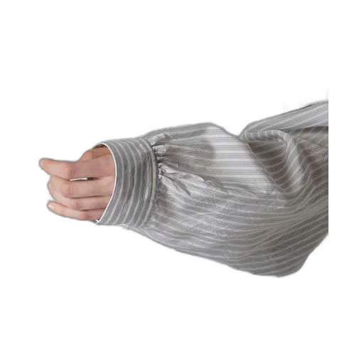 Cupro Stripe Design Collar Big Blouse