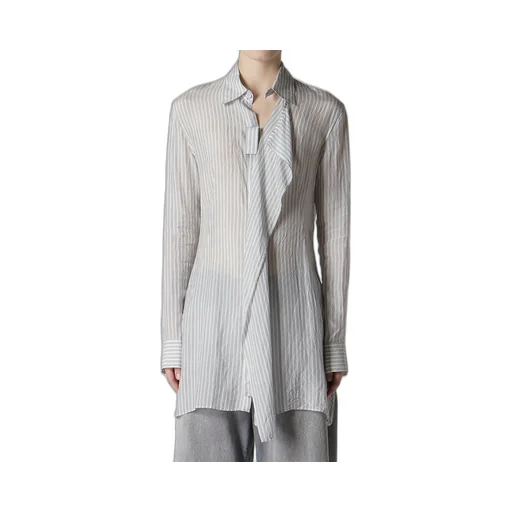 Cupro Stripe Front Cloth Shirt