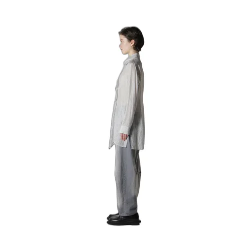 Cupro Stripe Front Cloth Shirt