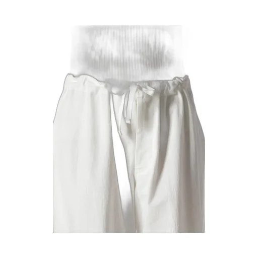 Cotton Twill Straight String Pants