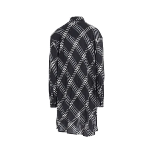 Gauze Plaid Hanging Placket Blouse
