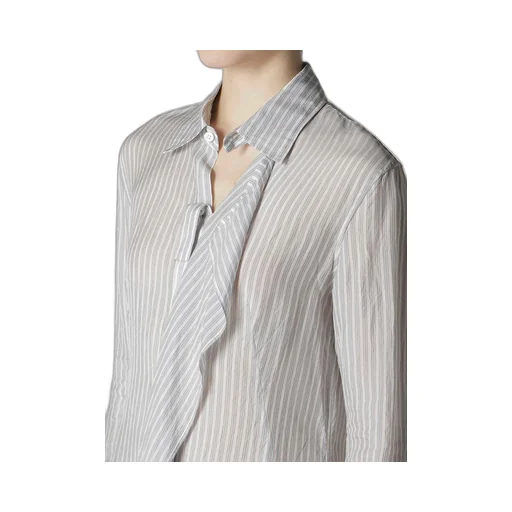 Cupro Stripe Front Cloth Shirt