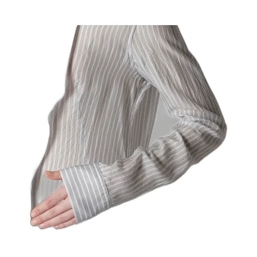 Cupro Stripe Front Cloth Shirt