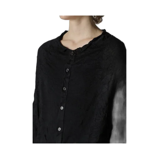 Off Neck Wrinkled Long Sleeve Cardigan