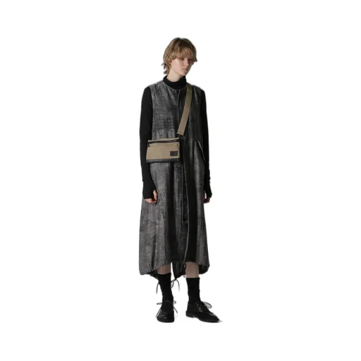 Cotton Linen Twill / Leather Sacoche