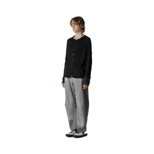 Off Neck Wrinkled Long Sleeve Cardigan