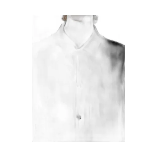 Message-Print Dungaree Twill Open Collar Shirt Dress