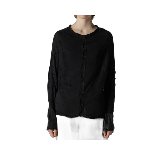 Off Neck Wrinkled Long Sleeve Cardigan