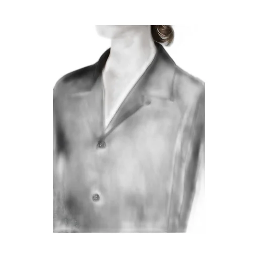 Message-Print Dungaree Twill Open Collar Shirt Dress