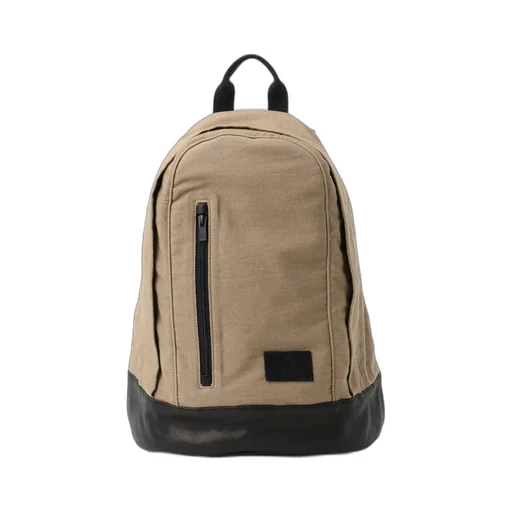 Cotton Linen Twill / Leather Backpack