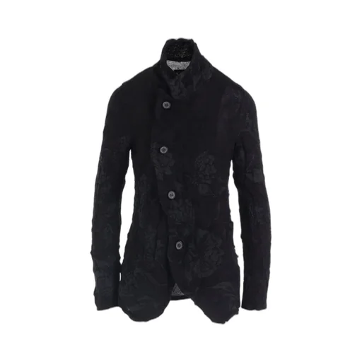 Big Flower Wrinkled Knit Jacket