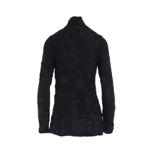 Big Flower Wrinkled Knit Jacket