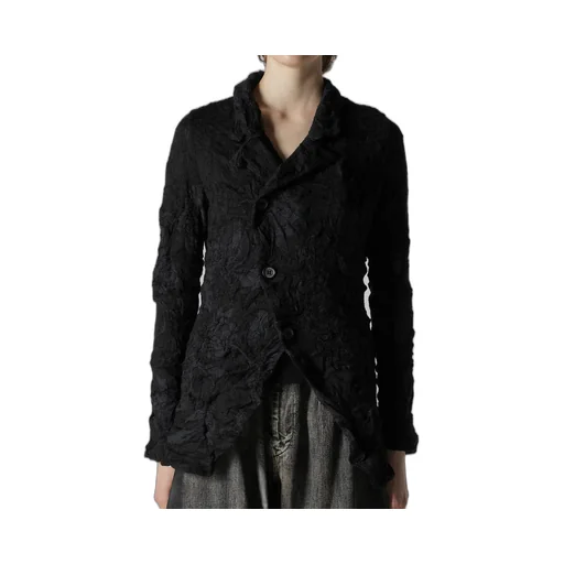 Big Flower Wrinkled Knit Jacket