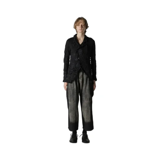 Big Flower Wrinkled Knit Jacket