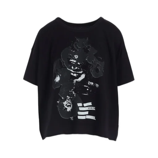 Flower Print Half Sleeve T