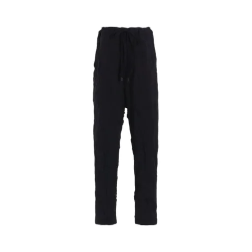 Wrinkle-Effect Tapered Pants
