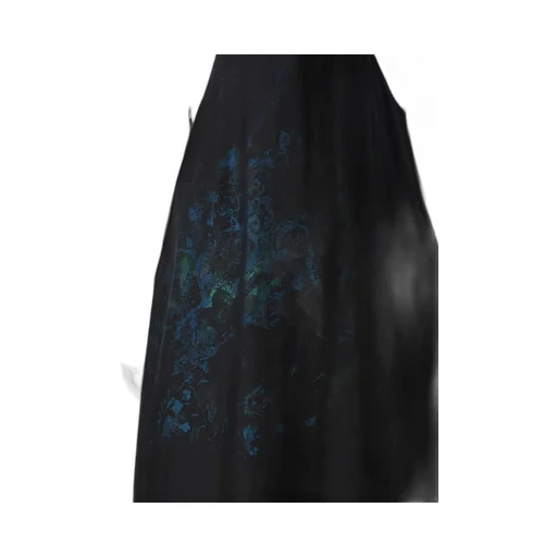 Flower/Lace-Preint Dungaree Twill Overalls Dress