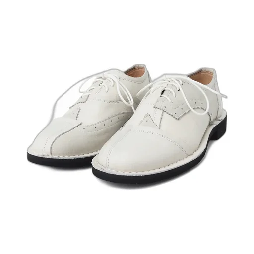 Raw-Edge Leather Derby Shoes