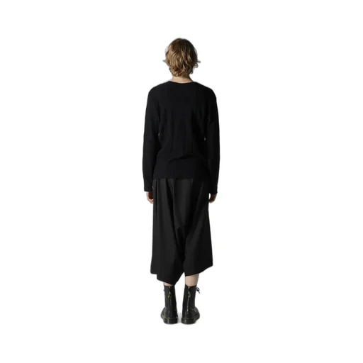 Geometric Sheer Jq Round Neck Long Cardigan