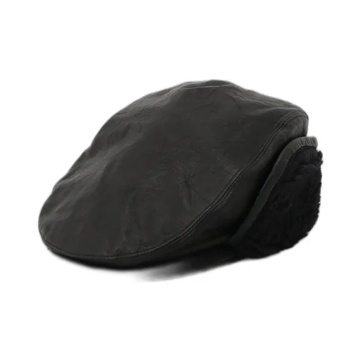 Soft Leather Ear Muff Cap