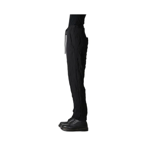 Wrinkle-Effect Tapered Pants