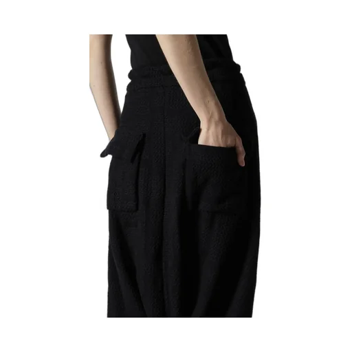 Geometric Sheer Jq Pocket Sarouel Pants