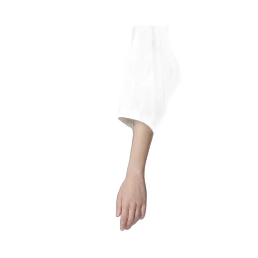 Cotton Voile Rolled-Up Half Sleeve Stripe Dress