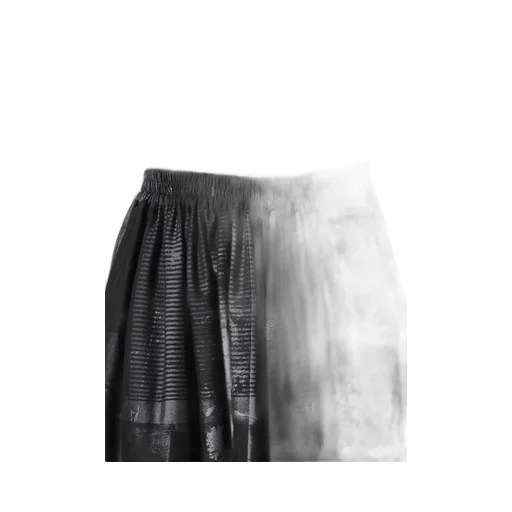 Cupro Blurry Flower Print Right-Side Gatehred Pants